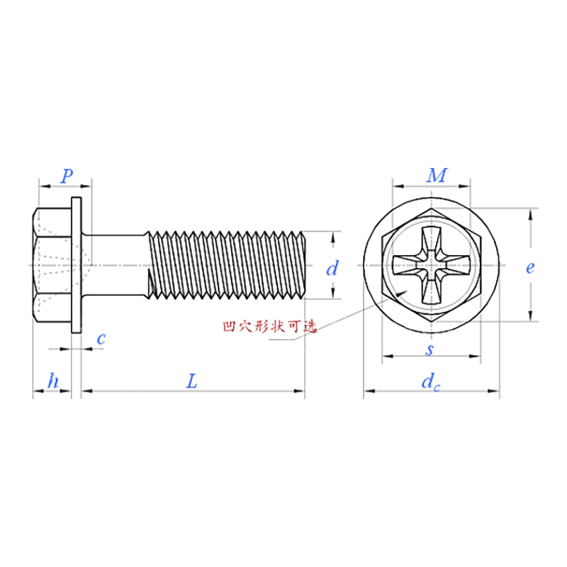 ASME B18.6.3 (T33-I): برغي فيليبس ذو شفة سداسية لعام 2013