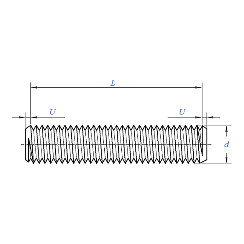 ASME B18.31.2:2014 مسمار سلسلة بوصة ملولب بالكامل