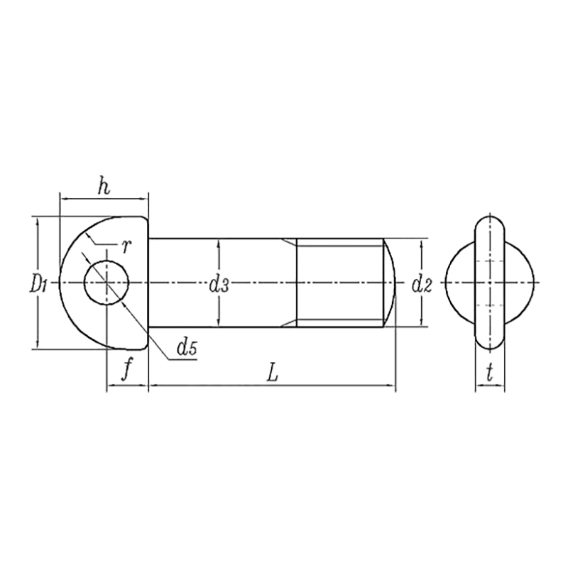 JIS B 2801:1996 مسمار قيد العين من النوع C