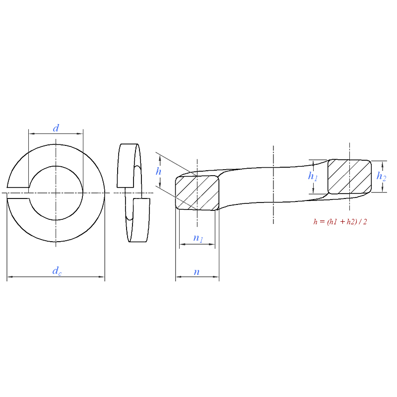 ASME/ANSI B18.21.1 (T2): غسالة زنبركية ثقيلة لعام 2009