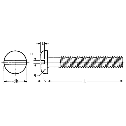 ASME/ANSI B18.6.3:2010 برغي مشقوق برأس مقلاة