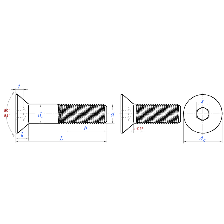 ASME B18.3 (T8):2012 برغي سداسي الرأس غاطس
