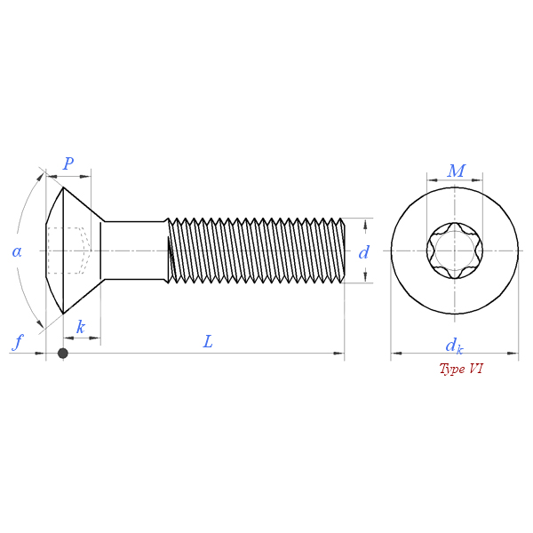 ASME B18.6.3 (H2B-VI): برغي توركس بيضاوي الشكل برأس غاطس لعام 2024