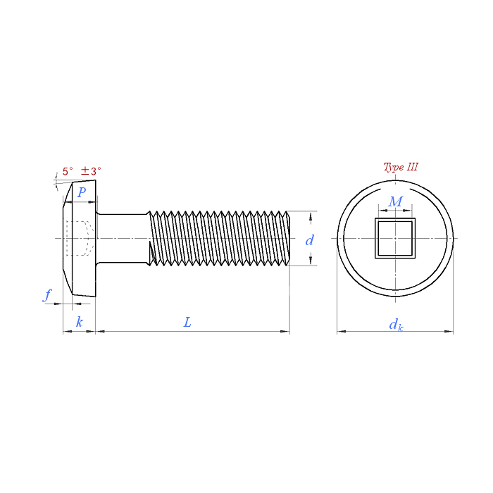 ASME B18.6.3 (H8B-III): برغي محرك مربع بيضاوي الشكل برأس فيليستر 2024