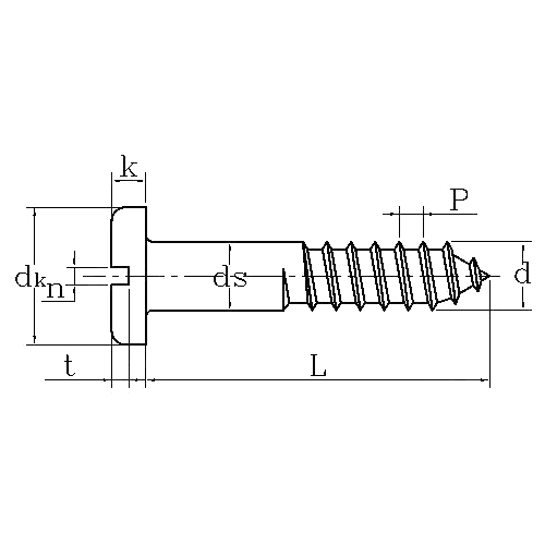 ASME/ANSI B18.6.1 (T10): برغي خشبي مشقوق برأس مقلاة لعام 1997