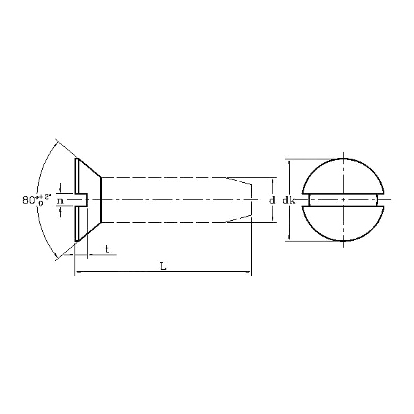 ASME/ANSI B18.6.3:2010 برغي تثبيت مشقوق برأس غاطس