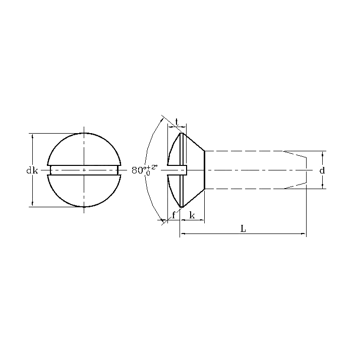ASME/ANSI B18.6.3:2010 برغي تثبيت بيضاوي الشكل برأس غاطس ومشقوق