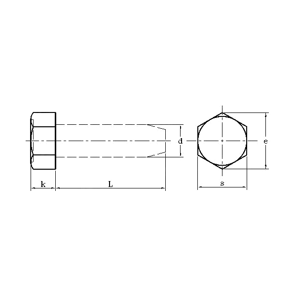 ASME/ANSI B18.6.3:2010 برغي تثبيت سداسي الرأس